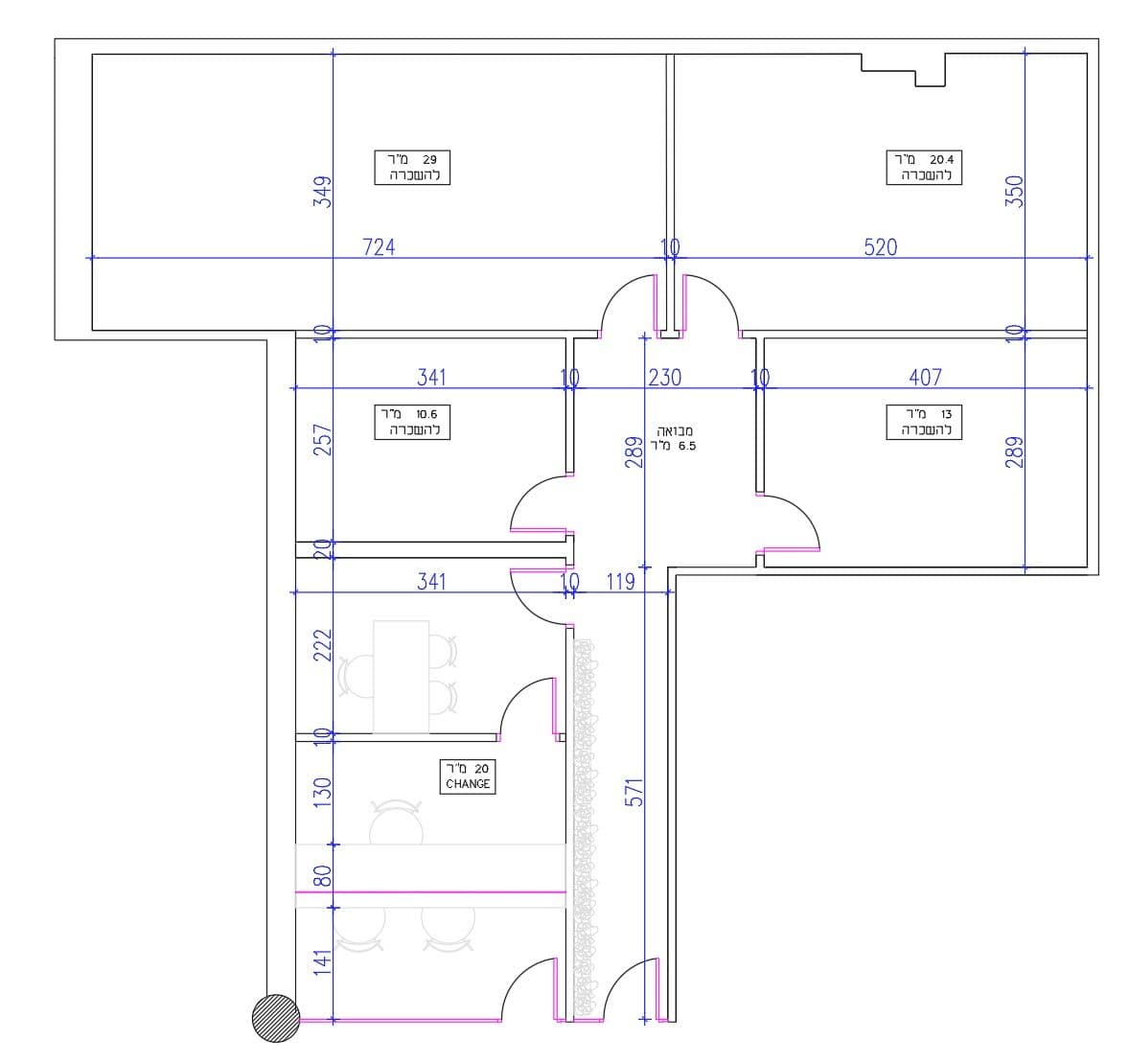משרד 110 מ"ר להשכרה בירושלים יוקרתי